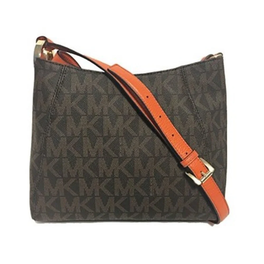 MICHAEL KORS FULTON MEDIUM BAG, BROWN/TANGERINE